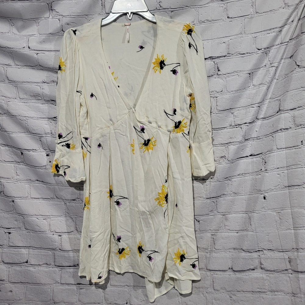 Free People Time On My Side Mini Wrap Dress - Picture 2 of 5